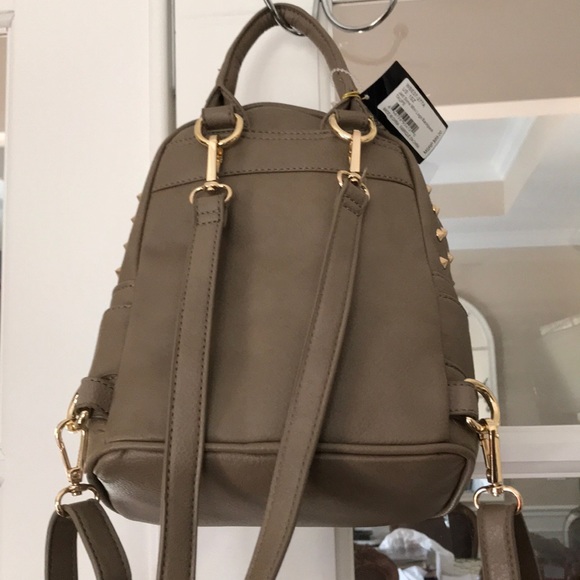 🆕 Bebe Mini Taupe Backpack with Bling! - Picture 5 of 8